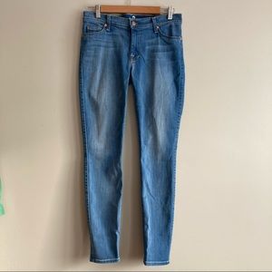 7 for All Mankind The Skinny Medium Wash Jeans 29